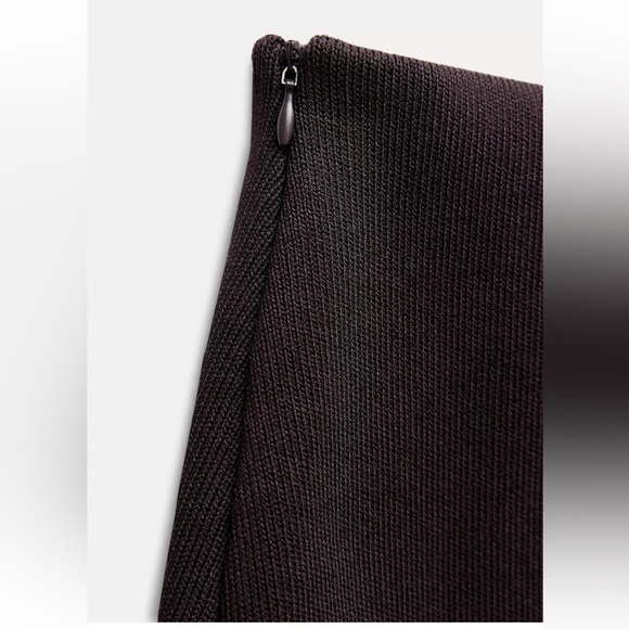 Zara Brown Pleated Maxi Skirt + Brown Vest - Picture 5 of 6